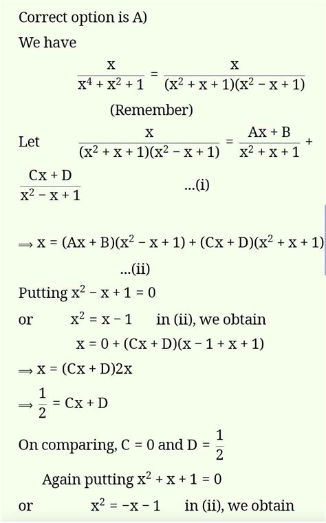 resolve into partial fraction x÷(x²+1)(x²+4) - Brainly.in