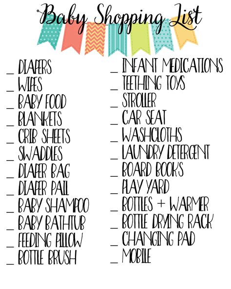Newborn Essentials Checklist
