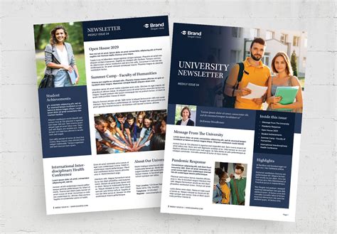 University Newsletter Template (Edition II) — InDesign, Illustrator ...
