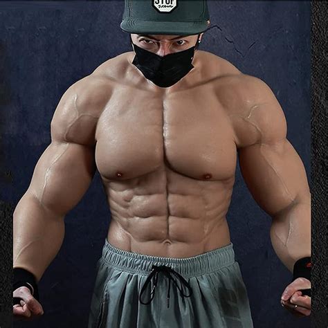 Buy KnowU Male Fake Chest ,Silicone Muscle Suit Fake Abs Realistic Pecs ...