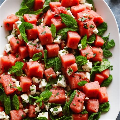 Halloumi, Watermelon & Mint Salad Recipe | Recipes.net