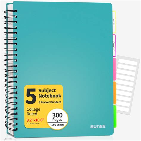 Amazon.com : Five Star Spiral Notebook + Study App, 5 Subject, College ...