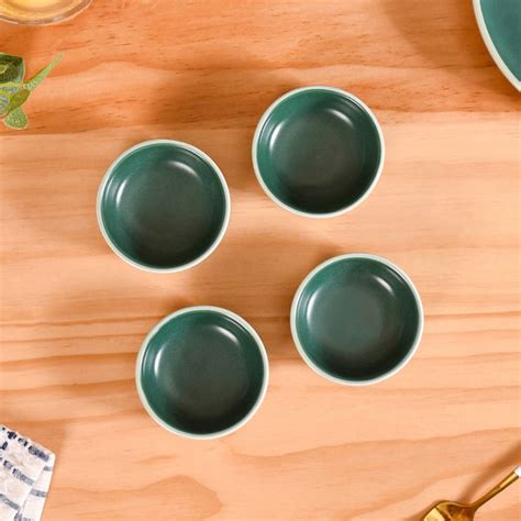 Set Of 4 Green Zoella Dip Dishes 100ml Online - Premium Dip Bowl | Nestasia