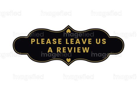 Please Leave Us A Review Sign, Sticker, Label, Poster, Vector - Imagefied
