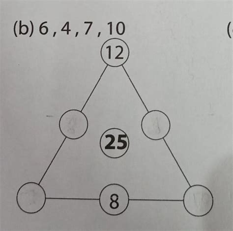 Fill in the missing circles of the triangle from the set of given ...