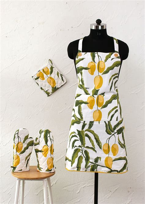Get Yellow Mango Printed Kitchen Linen Set at ₹ 1599 | LBB Shop