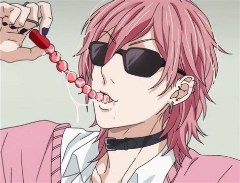 Anime Aesthetic: Pink-haired Man with Sunglasses