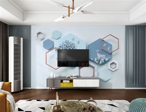 2019简约石膏板背景电视墙装修设计图现在学平面设计要用到电脑吗 - 设计之家