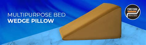 CareFoam Memory Foam Wedge Pillow for Neck & Back Pain Relief (Golden ...