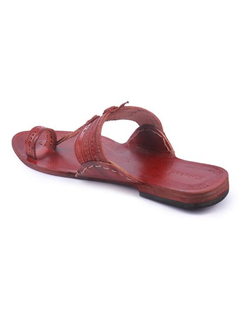 Stable Red Women's Kolhapuri Chappal – Stylish & Comfy