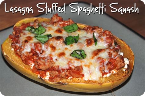 Lasagna Stuffed Spaghetti Squash