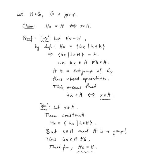 abstract algebra - Prove that if $H$ is a subgroup of group $G$, $H ...