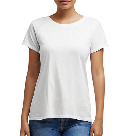 Premium Photo | Plain woman white t shirt