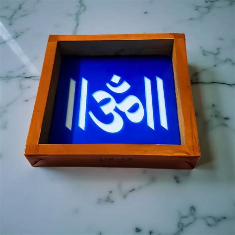 Rangly Om Symbol Rangoli Stencil Wooden 5x5 Inches Pack of 1 piece