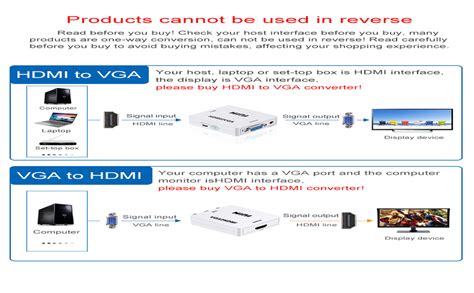 Buy viboton HDMI to VGA Converter Adapter Video 1080P with Audio ...