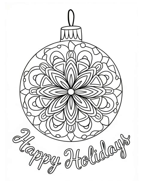 40 Free Printable Christmas Ornament Coloring Pages for Kids - Prudent ...