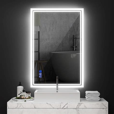Buy LED Bathroom Mirror Backlit, 36x24 Inch, ANTEN Bathroom Vanity ...