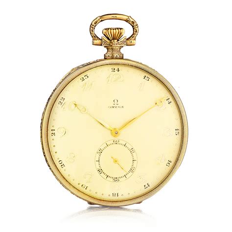 Omega 14kt Yellow Gold Pocket Watch. 50 mm x 6.5mm - Van Rijk