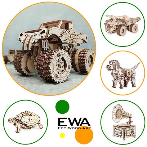 Конструкторы EWA - Деревянные сборные модели, 3D пазлы, настольные игры ...