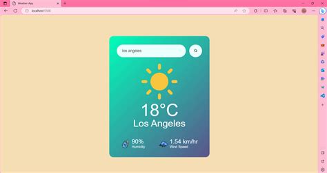Make a Weather App JavaScript 的图像结果