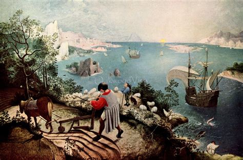THE FALL of ICARUS by Pieter Brueghel Landscape Seashore - Etsy ...