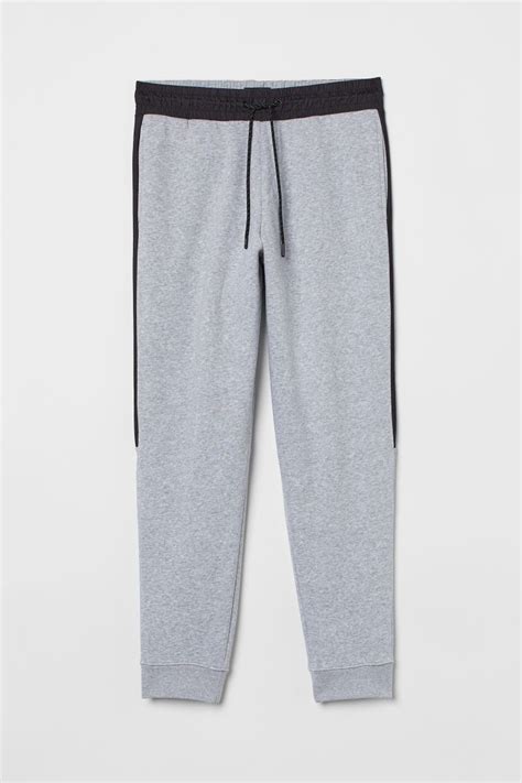 Side-panel joggers - Grey marl - Men | H&M IN