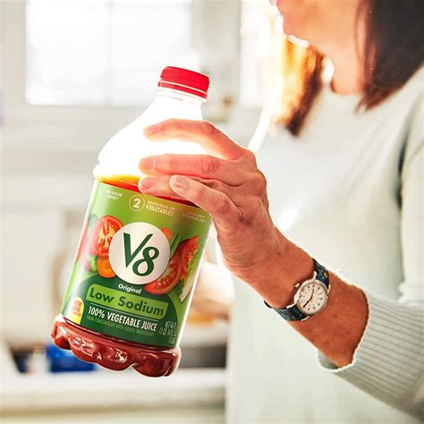V8 Low Sodium Original 100% Vegetable Juice, Vegetable Blend with ...