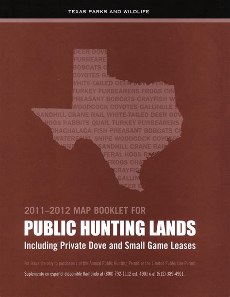 Public Hunting Lands Map Booklet, 2011-2012 - The Portal to Texas History