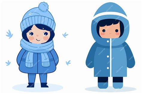 Premium Vector | Cartoon girl in winter clothes standing cartoon vector ...