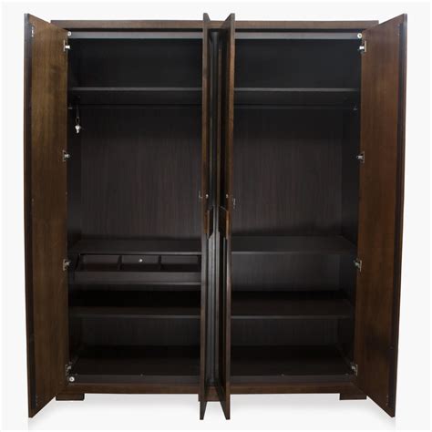 Buy Rio 4-Door Wardrobe with Mirror - Brown from Home Centre at just ...