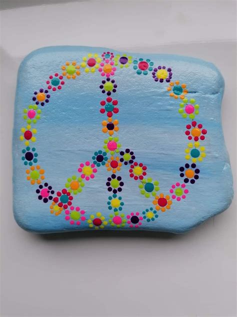 Peace Sign Rock Art