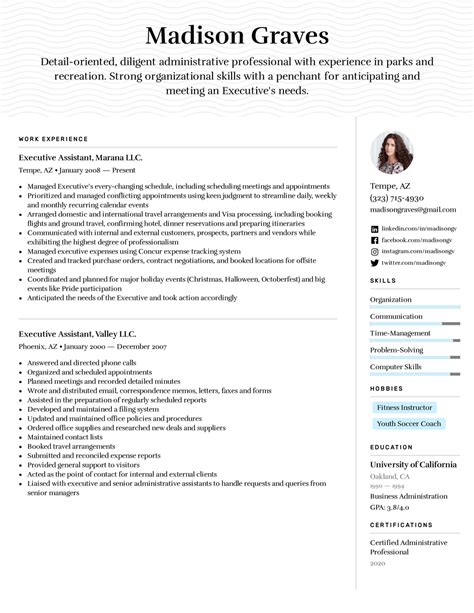 Executive Assistant Resume Example & Writing Tips for 2022