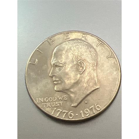 Bicentennial Eisenhower One Dollar Coin 1776-1976 D Mint Mark Liberty ...