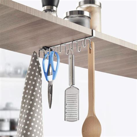 Metaltex My-Hooks Undershelf Multi Hooks - Polytherm Silver