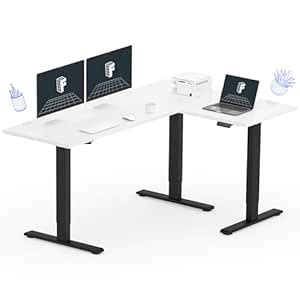FLEXISPOT 71 inch L-Shaped Standing Desk, Electric Height Adjustable ...
