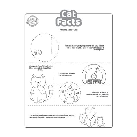 Fun Cat Facts For Kids To Print and Learn | Kids Activities Blog