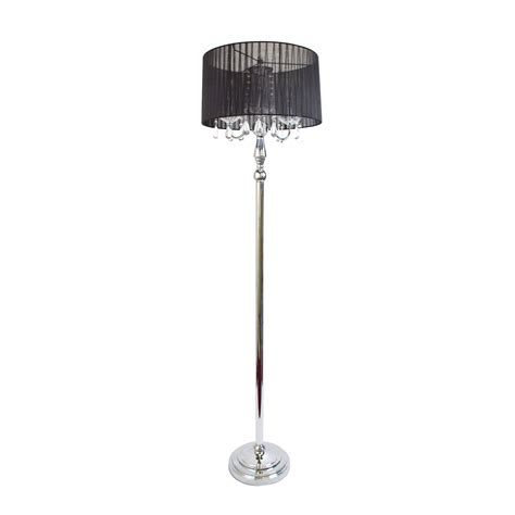 Elegant Designs Trendy Romantic Sheer Shade Floor Lamp with Hanging ...