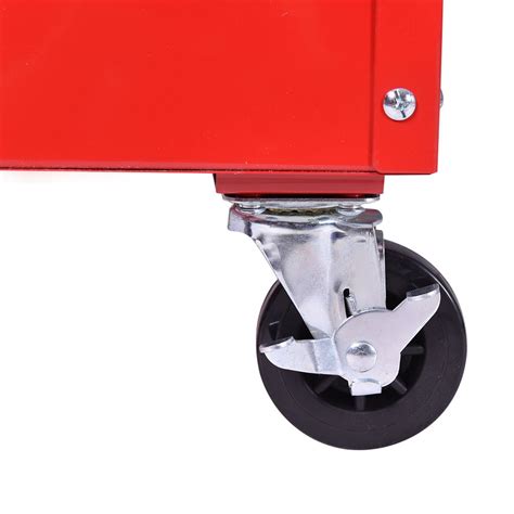 COLIBROX--Metal Rolling Tool Cart Storage Chest Box Wheels Storage ...