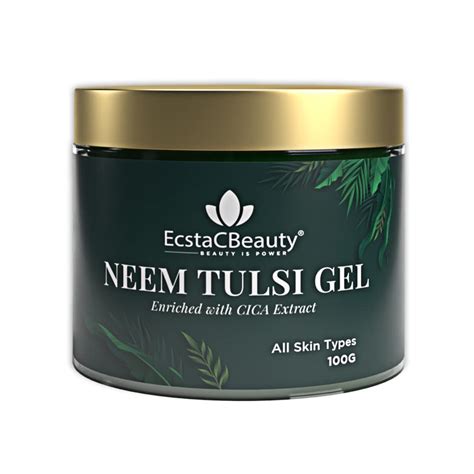 EcstaCBeauy Neem Tulsi Gel | Neem Gel | Tulsi Gel | Gel with Pure Neem ...