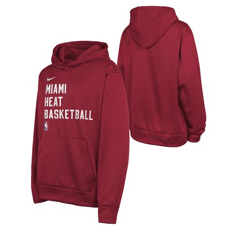 Miami Heat Nike Spotlight Fleece Overhead Hoodie - Youth | Rebel Sport