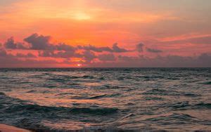 Wallpaper sea, surf, sunset, skyline, sky, asbury park, united states ...