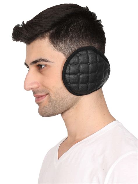 FabSeasons Black Headwear Faux Fur Ear Muffs/Ear Warmers - Behind The ...