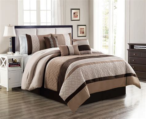 Unique Home 7 Piece Collections Comforter Set Abstract Sqaure Pattern ...