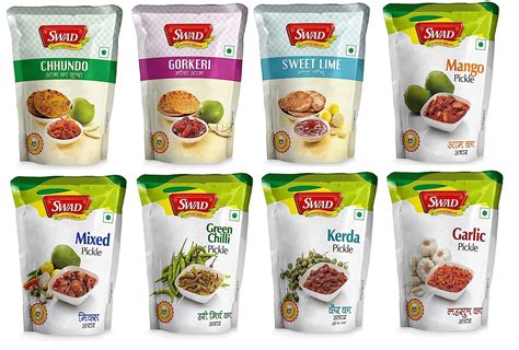 SWAD Mango/Green Chilli/Garlic, Lemon, Kerda Mixed/Chhundo/Sweet Lime ...