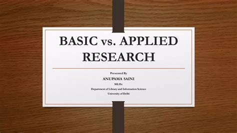 Basic vs Applied Research | PDF