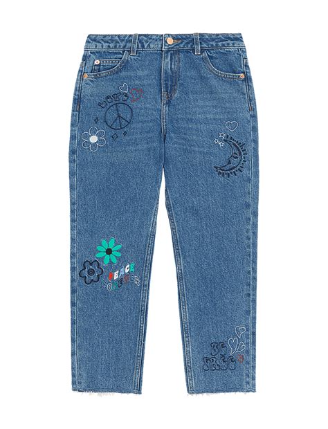 Buy Denim Embroidered Jeans at Marks & Spencer