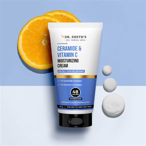 Ceramide & Vitamin C Moisturizing Cream - 50g – Dr Sheth's