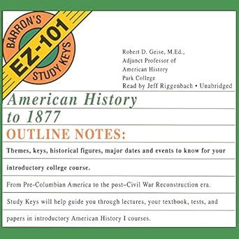 Buy American History to 1877 (Barron's Ez-101 Study Keys) Book Online ...