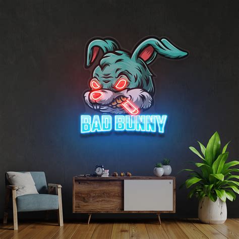 Bad Bunny Artwork Led Neon Sign Light – Neonzastudio