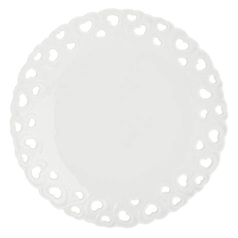 PIATTINO TRAFORATO VALENTINO PORCELLANA BIANCA D. 20 CM. - Vania Home